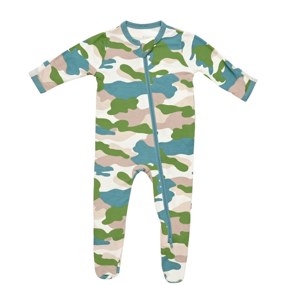 Kyte Baby Camouflage One Piece Footed Zipper Pajamas - 6-12 mo